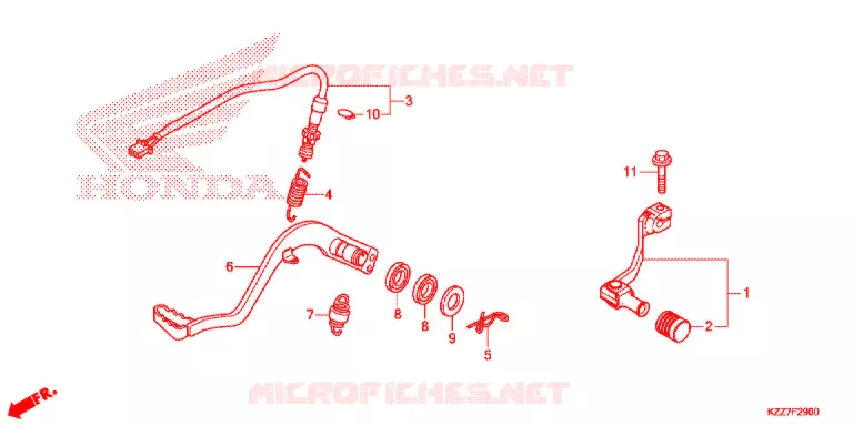PEDALE Honda MOTO 250 CRF 2020  CRF250RLAL