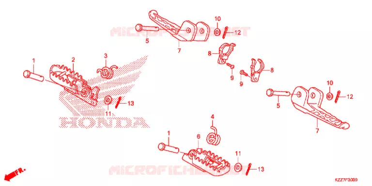 REPOSE PIED Honda MOTO 250 CRF 2020  CRF250RLAL