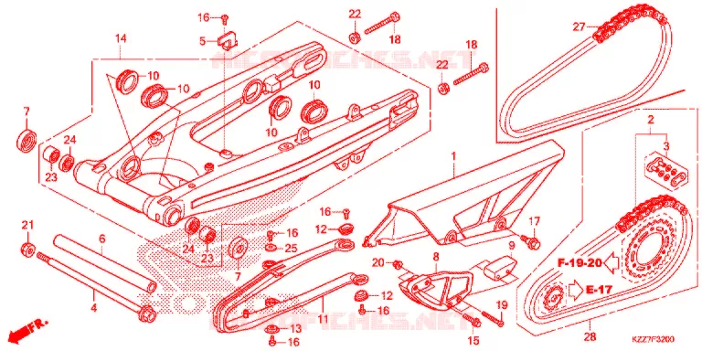 BRAS OSCILLANT Honda MOTO 250 CRF 2020  CRF250RLAL