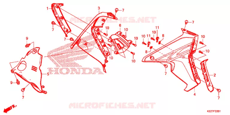 OUIES DE RADIATEUR (CRF250RL/RLA) Honda MOTO 250 CRF 2020  CRF250RLAL