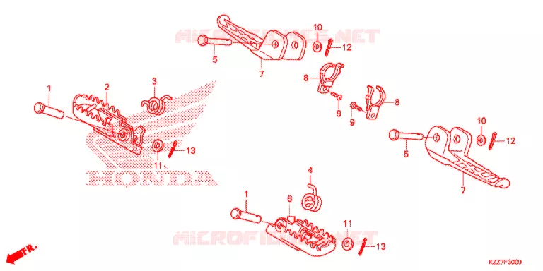 REPOSE PIED Honda MOTO 250 CRF 2020  CRF250RLAL