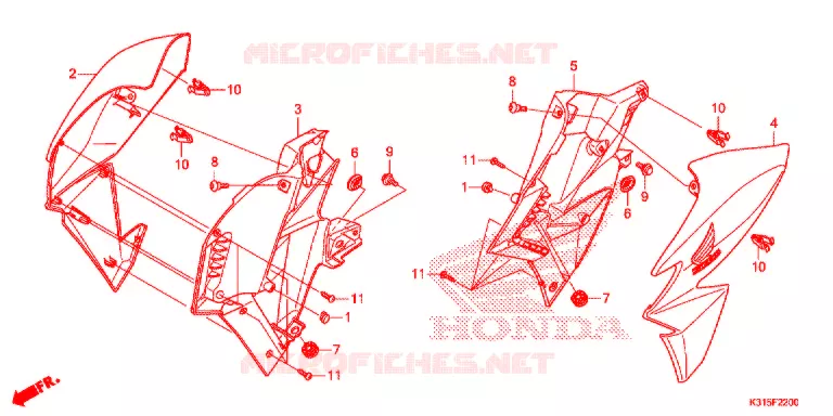 OUIES DE RADIATEUR Honda MOTO 250 CB 2019  MC250J
