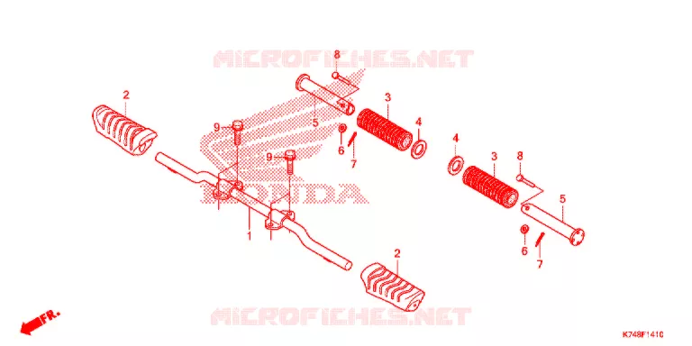 REPOSES PIEDS Honda MOTO 110 NAVI 2023  NVA110H_WB