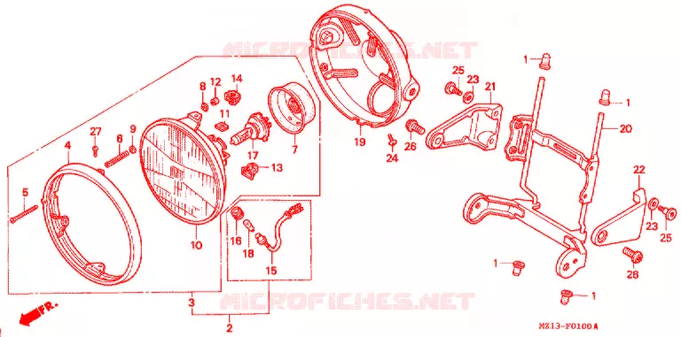 PHARE Honda MOTO 1000 CB 1995  CB1000FS