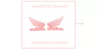 EMBLEMES HONDA 3D pour Honda CB 600 F HORNET ABS de 2011