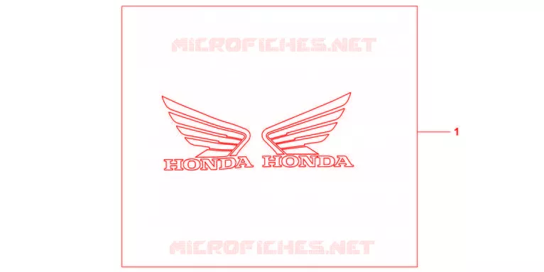EMBLEMES HONDA 3D Honda MOTO 600 HORNET 2011  CB600FAB