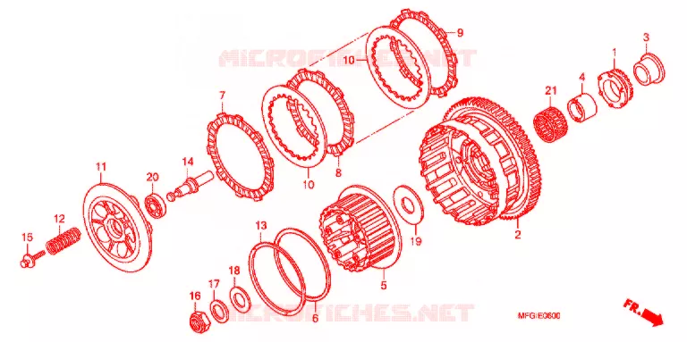 EMBRAYAGE Honda MOTO 600 HORNET 2011  CB600FAB