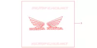 EMBLEMES HONDA 3D pour Honda CB 600 F HORNET 25KW de 2011