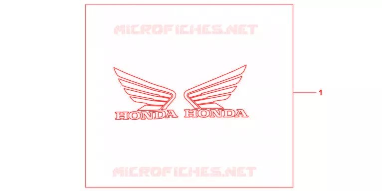 EMBLEMES HONDA 3D Honda MOTO 600 HORNET 2011  CB600FB