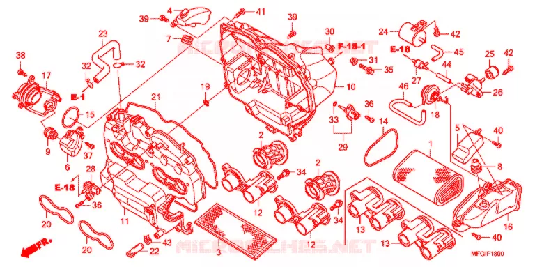 FILTRE A AIR Honda MOTO 600 HORNET 2011  CB600FB