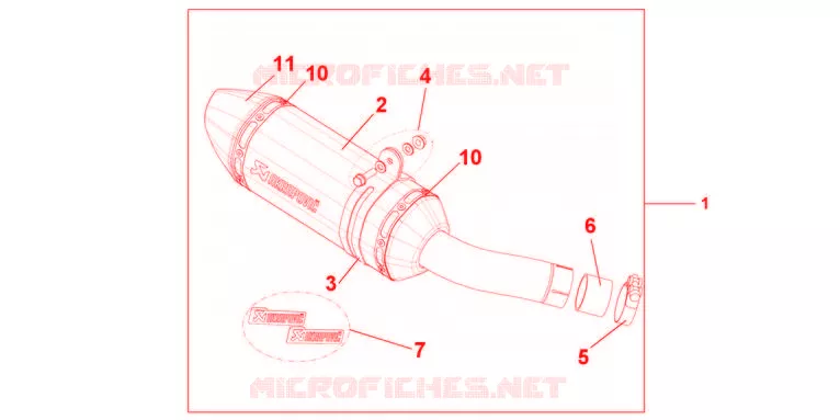SILENCIEUX TITANE Honda MOTO 600 HORNET 2011  CB600FB