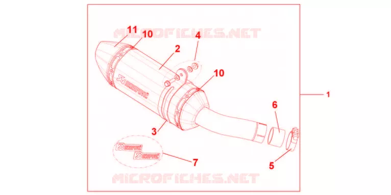 SILENCIEUX TITANE Honda MOTO 600 HORNET 2011  CB600FB