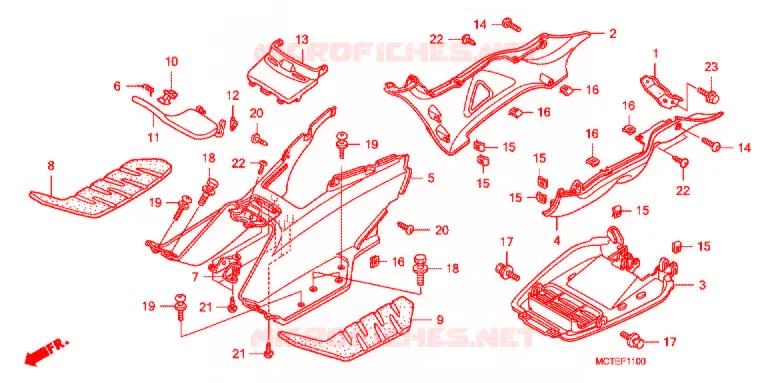 MARCHE PIEDS Honda SCOOTER 600 SILVERWING 2009  FJS600A7