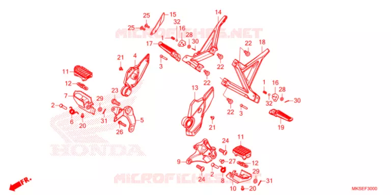 REPOSE PIED Honda MOTO 1100 AFRICA-TWIN 2021  CRF1100AM