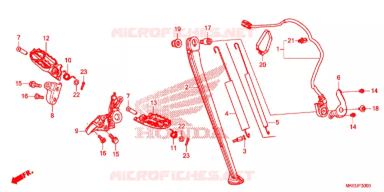 REPOSE PIED - BEQUILLE Honda MOTO 450 CRF 2020  CRF450LL