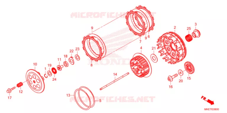 EMBRAYAGE Honda MOTO 450 CRF 2021  CRF450RLM