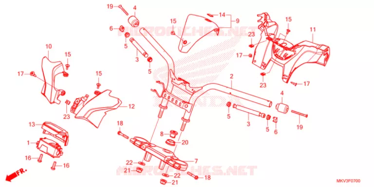 GUIDON Honda SCOOTER 750 FORZA 2022  NSS750M