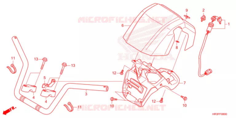 GUIDON Honda ATV 420 FOURTRAX 2021  TRX420FE1M