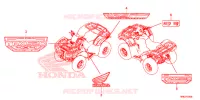 AUTOCOLLANTS pour Honda FOURTRAX 520 FOREMAN RUBICON 4X4 AT DCT EPS de 2021
