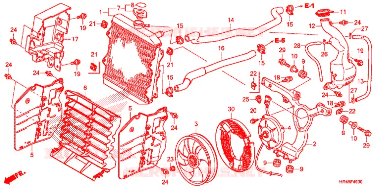RADIATEUR Honda ATV 520 FOURTRAX 2021  TRX520FM2M