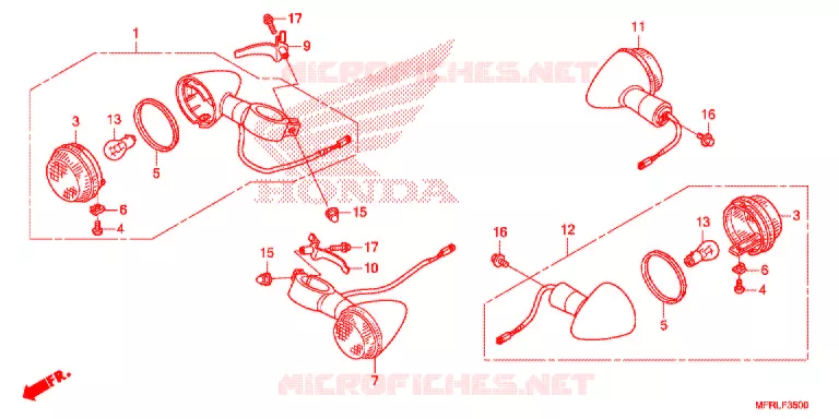 CLIGNOTANT Honda MOTO 1300 VT 2020  VT1300CXAL
