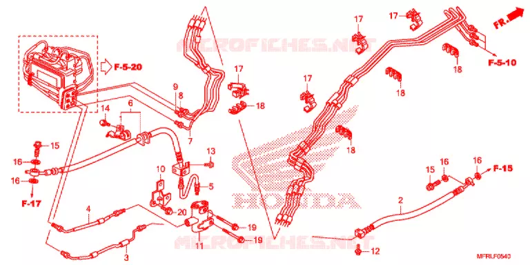 DURITES DE FREIN Honda MOTO 1300 VT 2020  VT1300CXAL