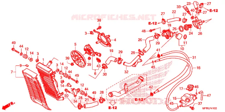 RADIATEUR Honda MOTO 1300 VT 2020  VT1300CXAL