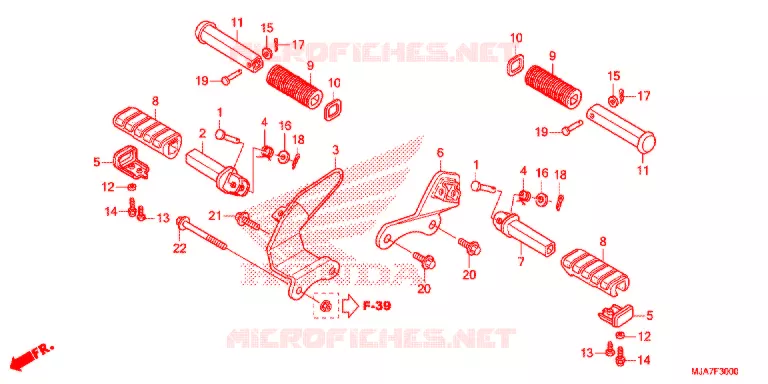 REPOSE PIED Honda MOTO 750 SHADOW 2020  VT750CSL