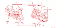 AUTOCOLLANTS pour Honda GL 1800 GOLD WING ABS AIRBAG RED de 2015