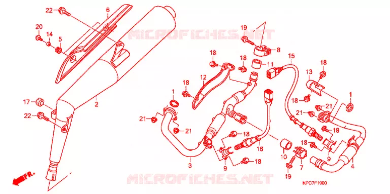 SILENCIEUX D'ECHAPPEMENT Honda MOTO 125 VARADERO 2011  XL125VB_2E