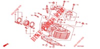 CULASSE DE CYLINDRE ARRIERE pour Honda 125 VARADERO DE LUXE de 2012