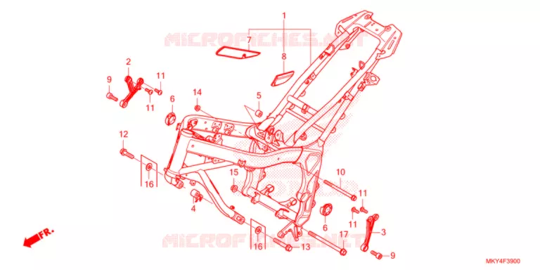 CADRE Honda MOTO 650 CB 2021  CB650RAM