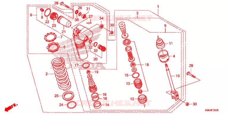 AMORTISSEUR ARRIERE Honda MOTO 250 CRF 2021  CRF250RM