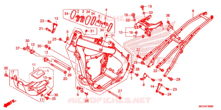 CADRE Honda MOTO 450 CRF 2021  CRF450RLM