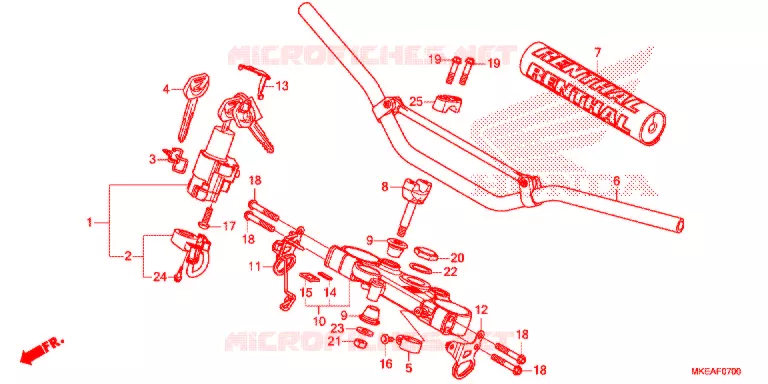 GUIDON - TE DE FOURCHE Honda MOTO 450 CRF 2021  CRF450RLM