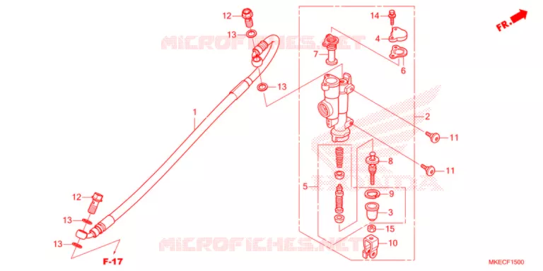 MAITRE CYLINDRE DE FREIN ARRIERE Honda MOTO 450 CRF 2021  CRF450RXM