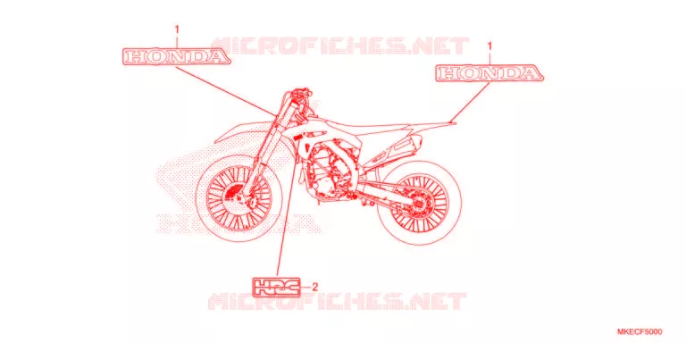 MARQUE (CRF450R/RX) Honda MOTO 450 CRF 2021  CRF450RXM