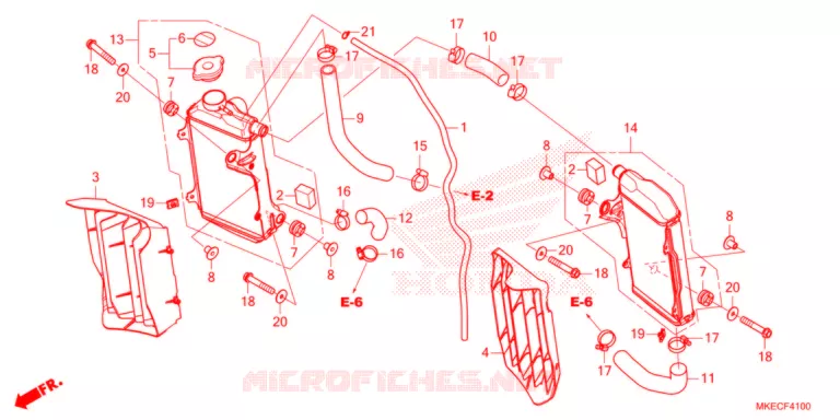 RADIATEUR Honda MOTO 450 CRF 2021  CRF450RXM