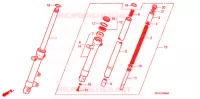 FOURCHE pour Honda CBR 125 ROUGE de 2009