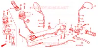 LEVIER DE GUIDON/COMMUTATEUR/CABLE (CBR125RW7/RW9/RWA) pour Honda CBR 125 ROUGE de 2009