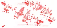 REPOSE PIED pour Honda CBR 125 ROUGE de 2009