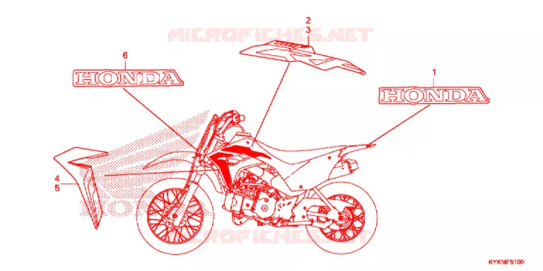 AUTOCOLLANTS Honda MOTO 110 CRF 2021  CRF110FM