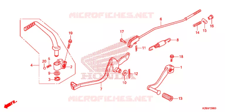 PEDALE Honda MOTO 125 CRF 2021  CRF125FM