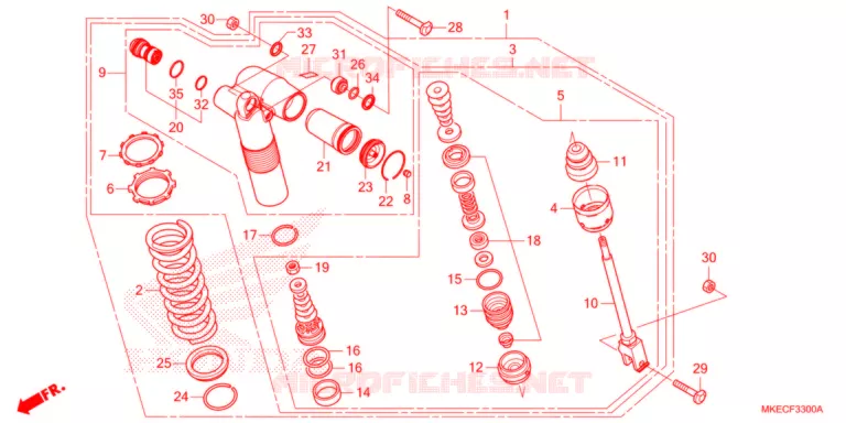 AMORTISSEUR ARRIERE Honda MOTO 450 CRF 2021  CRF450RM