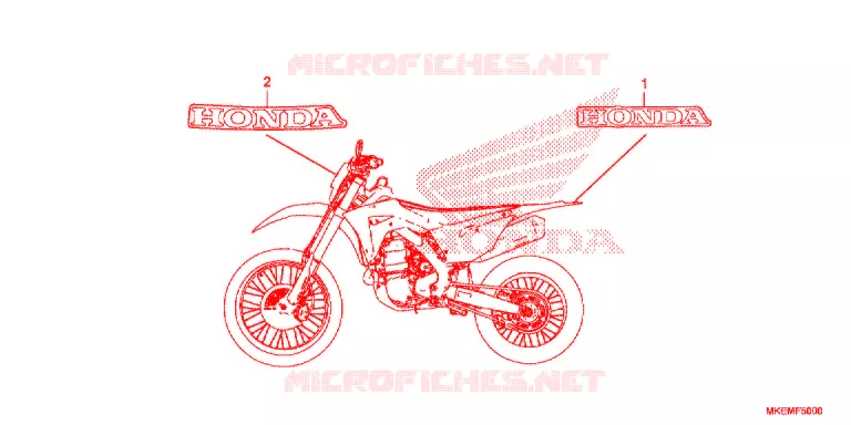 AUTOCOLLANTS Honda MOTO 450 CRF 2021  CRF450XM