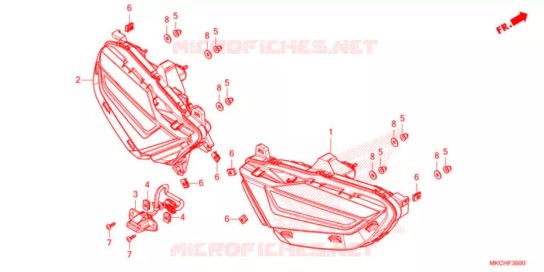 FEUX ARRIERE Honda MOTO 1800 GOLD-WING 2021  GL1800DAM