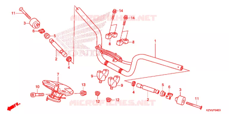GUIDON Honda MOTO 110 CUB 2013  NBC110BND