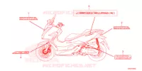 AUTOCOLLANTS pour Honda FORZA 125 TOP BOX de 2021