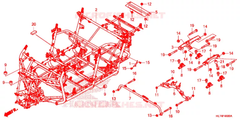 CADRE Honda ATV 1000 TALON 2021  SXS1000S4XM