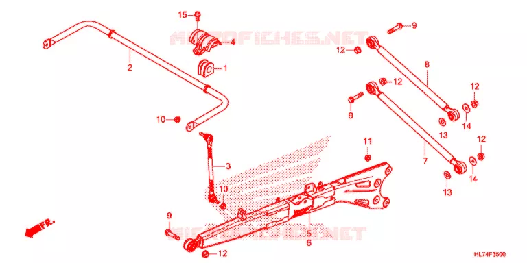 TRIANGLES - BARRE ANTI ROULIS Honda ATV 1000 TALON 2021  SXS1000S4XM